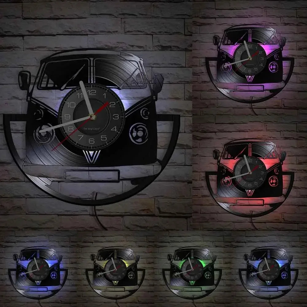 Horloge murale noire