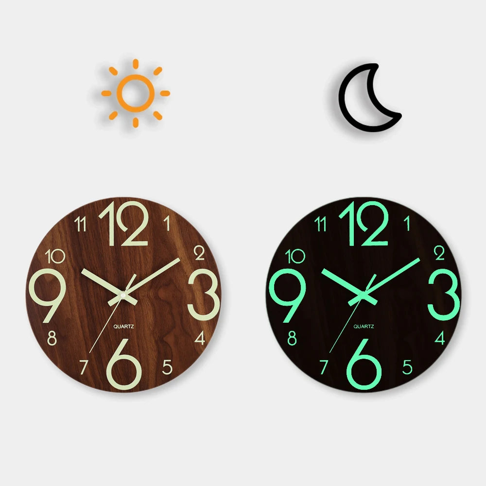 Horloge murale bois design