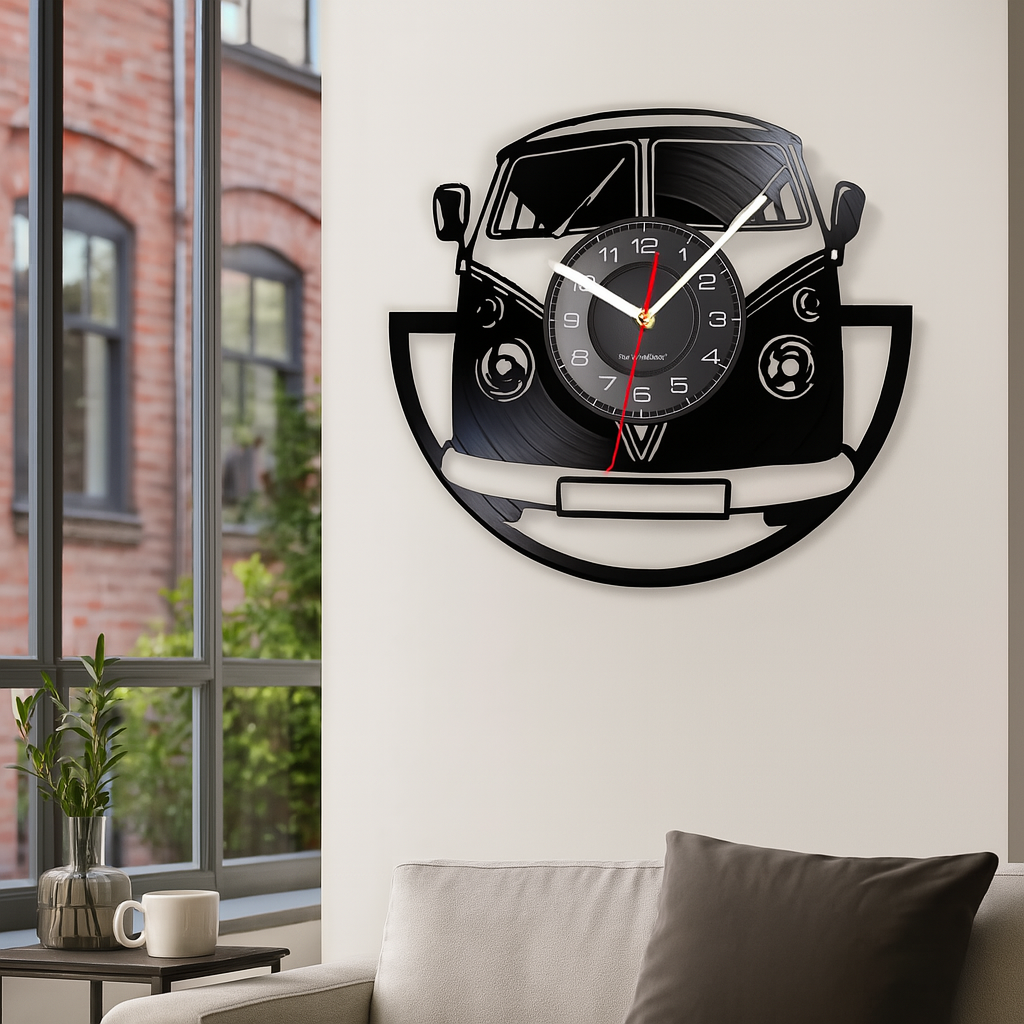 Horloge murale noire