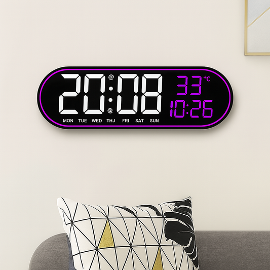 Horloge murale numérique géante