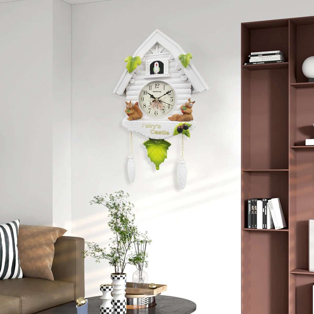 Horloge murale design bois