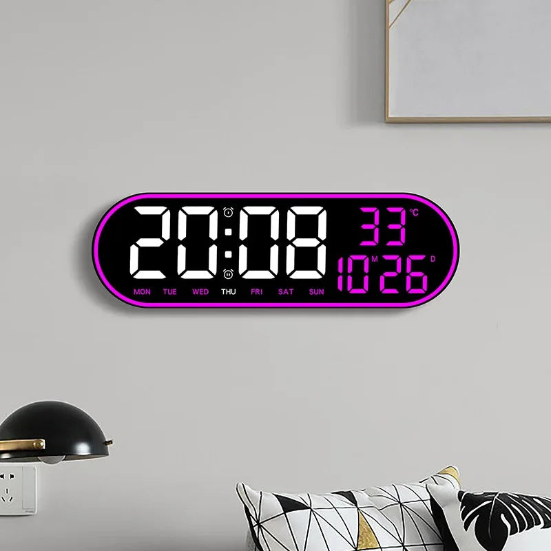 Horloge murale numérique géante