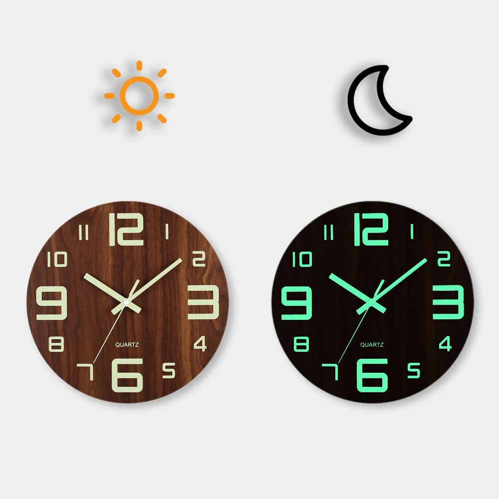 Horloge murale bois design